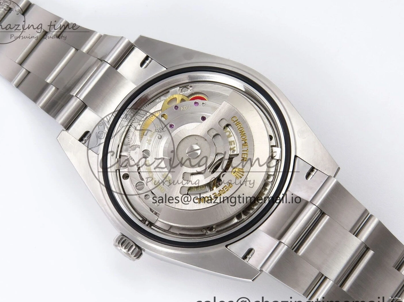 MiroTime 0131 GoodFit DateJust 41 126334 EWEF Best Edition Gray Dial Green Roman on Oyster Bracelet A 1054